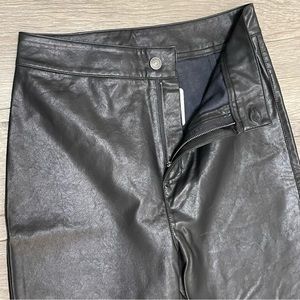 Free People Women's Faux Suede Party Waist Pants Black Size 30